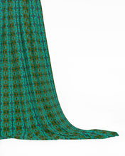 Load image into Gallery viewer, Nouveau-esque patterned fabric in Turquoise and Coral by Mindy Macgreg
