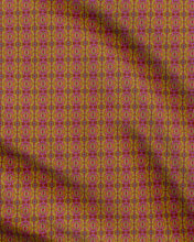 Load image into Gallery viewer, Nouveau-esque patterned fabric in Magenta and Gold by Mindy Macgregor
