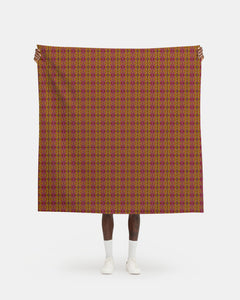 Nouveau-esque patterned fabric in Magenta and Gold by Mindy Macgregor