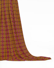 Load image into Gallery viewer, Nouveau-esque patterned fabric in Magenta and Gold by Mindy Macgregor
