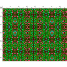 Load image into Gallery viewer, Nouveau-esque patterned fabric in Green and Pink by Mindy Macgregor
