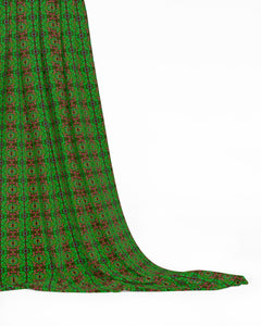 Nouveau-esque patterned fabric in Green and Pink by Mindy Macgregor