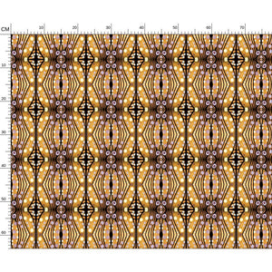 Nouveau-esque patterned fabric in Lilac and Yellow by Mindy Macgregor