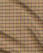 Load image into Gallery viewer, Nouveau-esque patterned fabric in Lilac and Yellow by Mindy Macgregor

