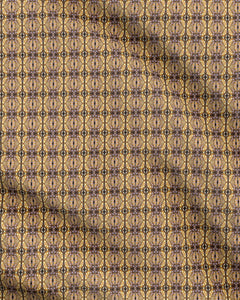 Nouveau-esque patterned fabric in Lilac and Yellow by Mindy Macgregor