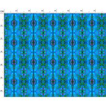 Load image into Gallery viewer, Nouveau-esque patterned fabric in Blue and Pink by Mindy Macgregor
