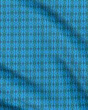 Load image into Gallery viewer, Nouveau-esque patterned fabric in Blue and Pink by Mindy Macgregor
