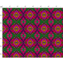 Load image into Gallery viewer, XO patterned fabric in Green and Pink by Mindy Macgregor
