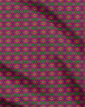 Load image into Gallery viewer, XO patterned fabric in Green and Pink by Mindy Macgregor
