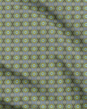 Load image into Gallery viewer, XO patterned fabric in Purple and Yellow by Mindy Macgregor
