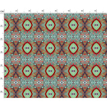 Load image into Gallery viewer, XO patterned fabric in Brick and Purple by Mindy Macgregor
