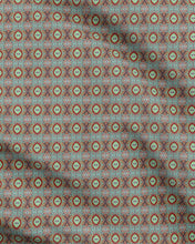 Load image into Gallery viewer, XO patterned fabric in Brick and Purple by Mindy Macgregor
