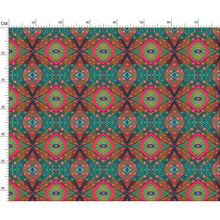 Load image into Gallery viewer, XO patterned fabric in Aqua and Pink by Mindy Macgregor
