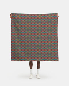 XO patterned fabric in Aqua and Pink by Mindy Macgregor