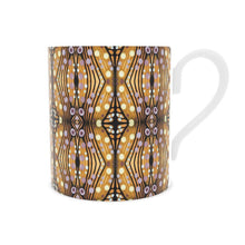 Load image into Gallery viewer, Nouveau-esque Bone China Mug in Lilac and Yellow by Mindy Macgregor
