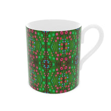 Load image into Gallery viewer, Nouveau-esque Mug in Green and Pink by Mindy Macgregor
