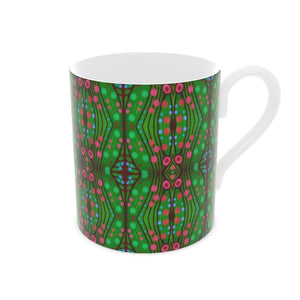 Nouveau-esque Mug in Green and Pink by Mindy Macgregor