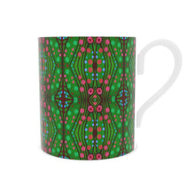 Load image into Gallery viewer, Nouveau-esque Mug in Green and Pink by Mindy Macgregor
