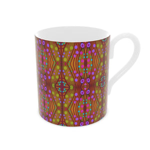 Nouveau-esque Mug in Magenta and Gold by Mindy Macgregor