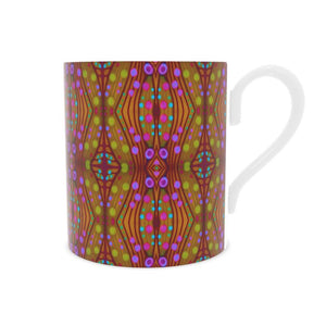 Nouveau-esque Mug in Magenta and Gold by Mindy Macgregor