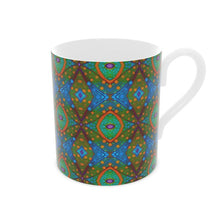 Load image into Gallery viewer, XO Bone China Mug in Orange and Blue by Mindy Macgregor
