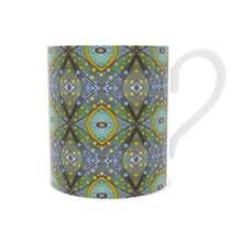 Load image into Gallery viewer, XO Bone China Mug in Purple and Yellow by Mindy Macgregor

