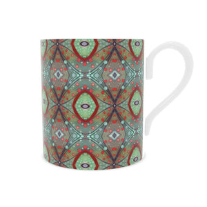XO Bone China Mug in Brick and Purple by Mindy Macgregor