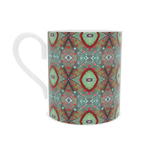 Load image into Gallery viewer, XO Bone China Mug in Brick and Purple by Mindy Macgregor
