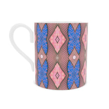 Load image into Gallery viewer, Soft Geometry Bone China Mug in Pink and Blue by Mindy Macgregor
