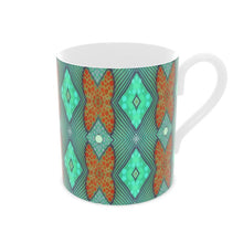 Load image into Gallery viewer, Soft Geometry Mug in Aqua and Coral by Mindy Macgregor
