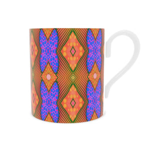 Soft Geometry Mug in Blue and Peach by Mindy Macgregor