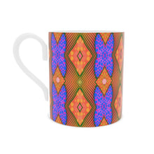 Load image into Gallery viewer, Soft Geometry Mug in Blue and Peach by Mindy Macgregor
