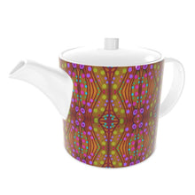 Load image into Gallery viewer, Moogin Nouveau-esque Teapot in Magenta and Gold by Mindy Macgregor

