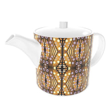 Load image into Gallery viewer, Moogin Nouveau-esque Teapot in Lilac and Yellow by Mindy Macgregor
