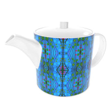 Load image into Gallery viewer, Moogin Nouveau-esque Teapot in Blue and Pink by Mindy Macgregor
