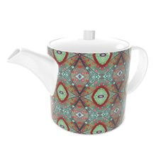 Load image into Gallery viewer, Moogin XO Teapot in Brick and Purple by Mindy Macgregor
