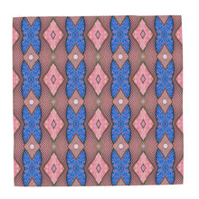 Load image into Gallery viewer, Moogin Soft Geometry Scarf in Pink and Blue by Mindy Macgregor
