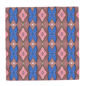 Moogin Soft Geometry Scarf in Pink and Blue by Mindy Macgregor