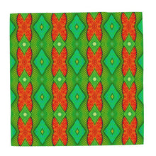 Load image into Gallery viewer, Moogin Soft Geometry Scarf in Lime and Orange by Mindy Macgregor
