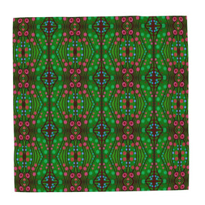 Moogin Nouveau-esque Scarf in Green and Pink by Mindy Macgregor