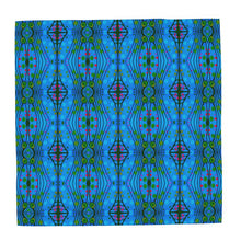 Load image into Gallery viewer, Moogin Nouveau-esque Scarf in Blue and Pink by Mindy Macgregor
