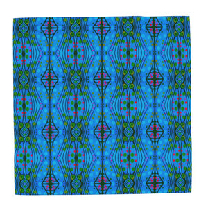 Moogin Nouveau-esque Scarf in Blue and Pink by Mindy Macgregor