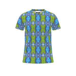 Moogin Soft Geometry T Shirt in Purple and Yellow by Mindy Macgregor