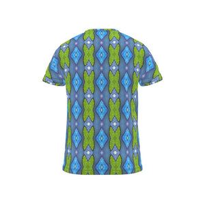 Moogin Soft Geometry T Shirt in Purple and Yellow by Mindy Macgregor