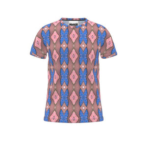 Moogin Soft Geometry T Shirt in Pink and Blue by Mindy Macgregor