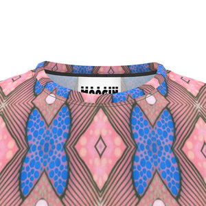 Moogin Soft Geometry T Shirt in Pink and Blue by Mindy Macgregor