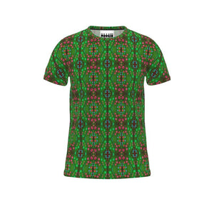 Moogin Nouveau-esque T Shirt in Green and Pink by Mindy Macgregor