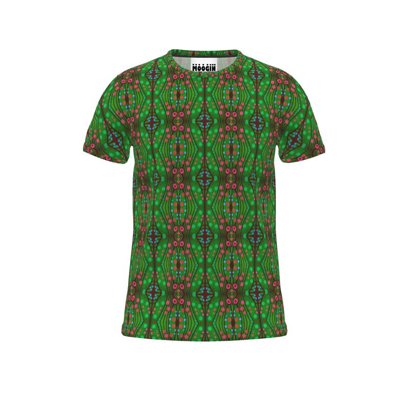 Moogin Nouveau-esque T Shirt in Green and Pink by Mindy Macgregor