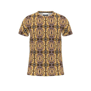 Moogin Nouveau-esque T Shirt in Lilac and Yellow by Mindy Macgregor