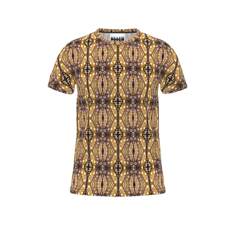 Moogin Nouveau-esque T Shirt in Lilac and Yellow by Mindy Macgregor